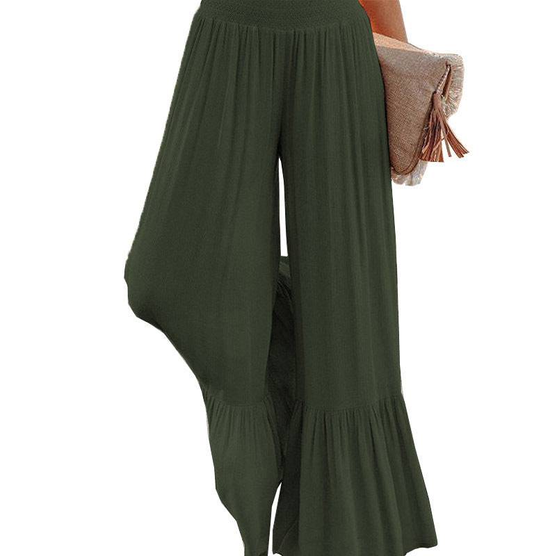 Stylish High Waist Fall Pants for Women  XL Army Green 