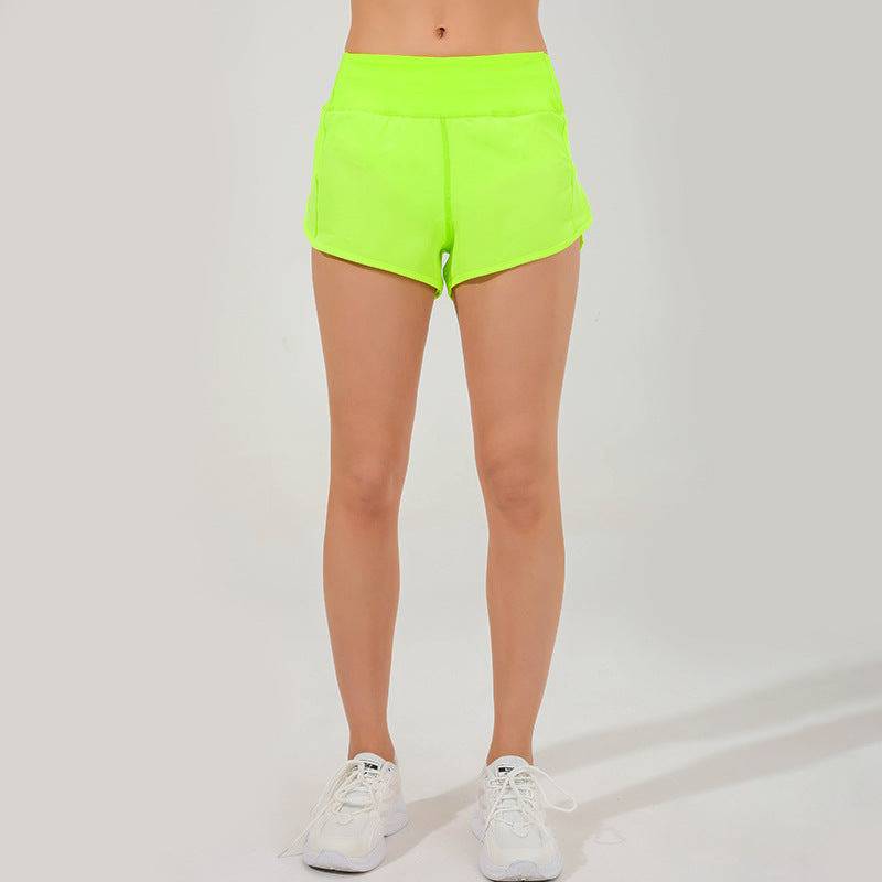 Quick Dry Nylon Split Short Yoga Shorts for Women  XS/4 Fluorescein 