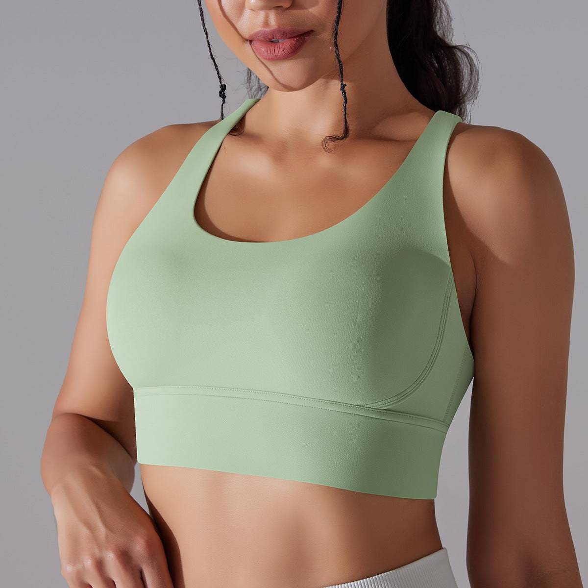 Elevate Nude Feel Sports Underwear - Beauty Back Yoga Bra  S Green 