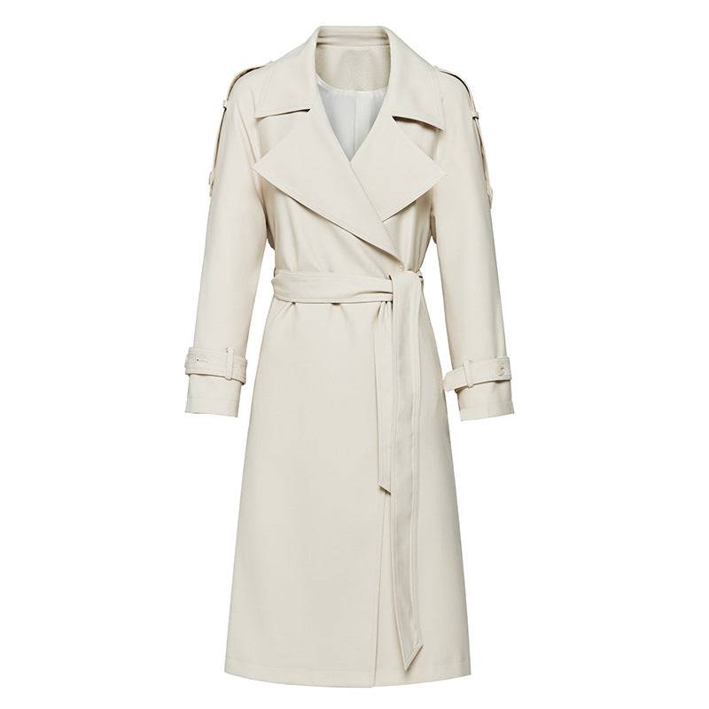 Kate Trench Coat - Timeless Elegance and British Charm  S Ivory 