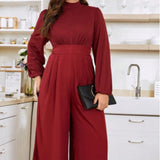 Plus Size Jumpsuit Spring Summer Sexy Ladies Straight Loose High Waist Jumpsuit - Wild Amber Fashion