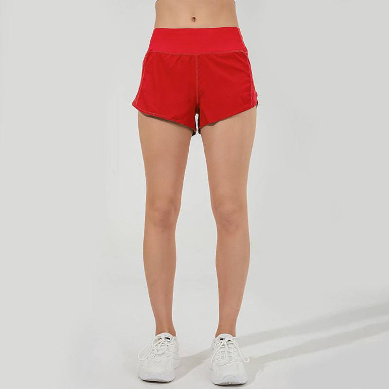 Quick Dry Nylon Split Short Yoga Shorts for Women  XS/4 Positive Red 