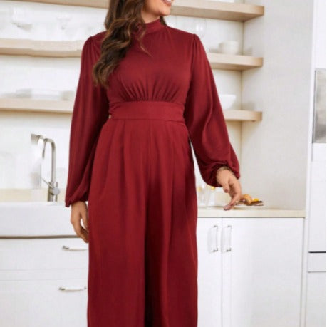 Plus Size Jumpsuit Spring Summer Sexy Ladies Straight Loose High Waist Jumpsuit - Wild Amber Fashion