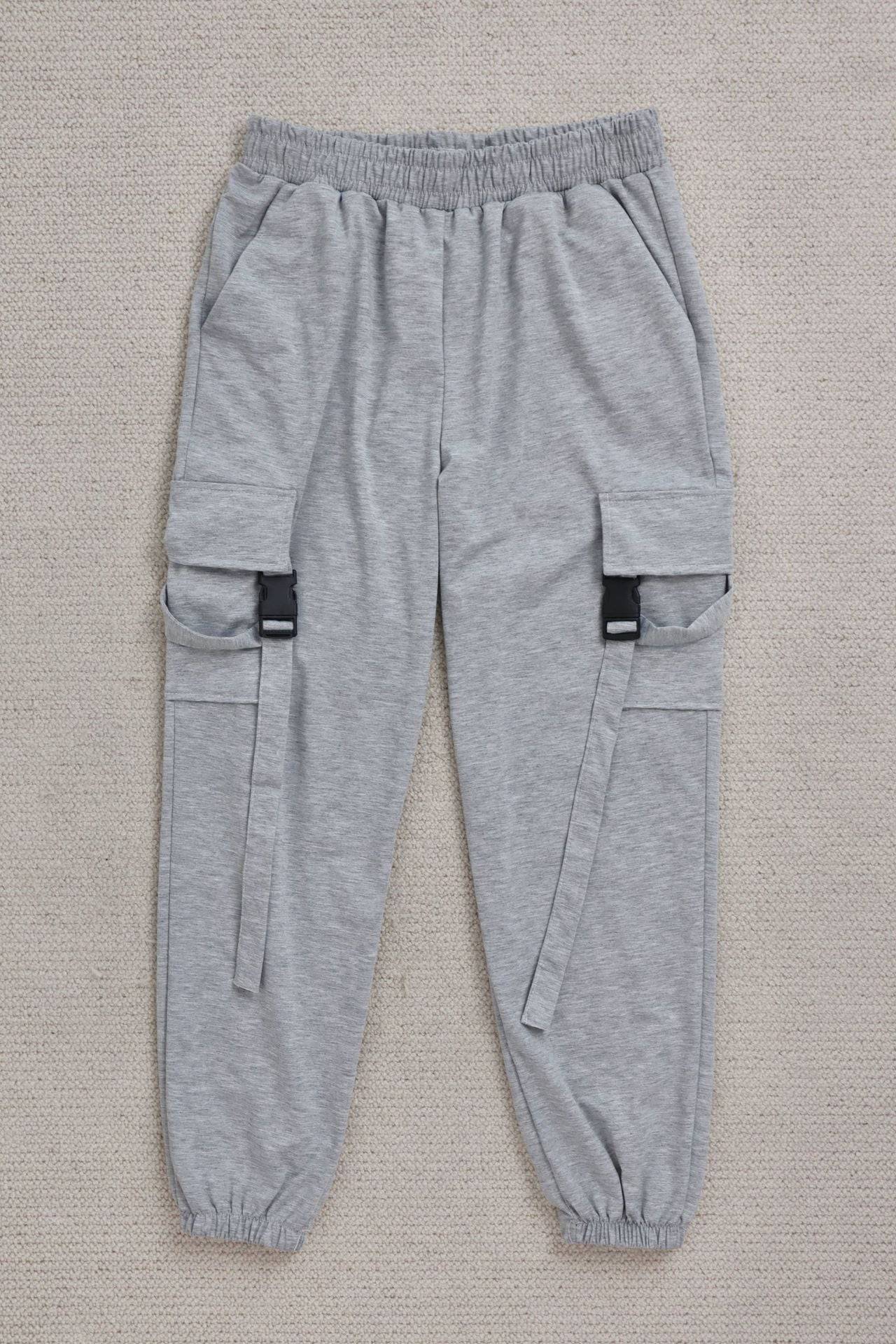 Women's Street Trend Casual Sweatpants  S Gray 