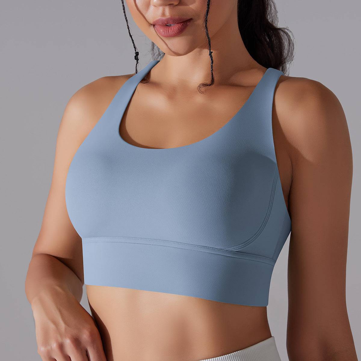 Elevate Nude Feel Sports Underwear - Beauty Back Yoga Bra  S Blue 