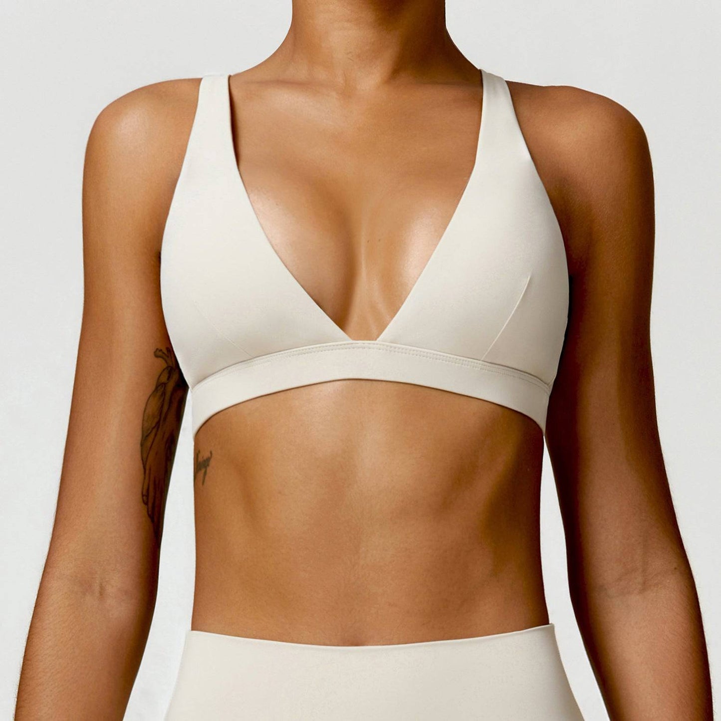 Fitted Yoga Bra with Quick-Drying Beauty Back  S Apricot 