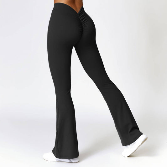 Elevate Your Yoga: High-Waist Quick-Drying BellBottom Yoga Pants  S Advanced Black 