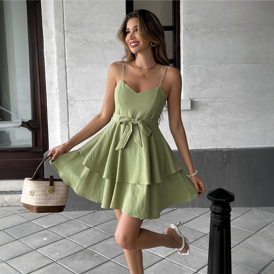Summer Ruffled Slip Dress