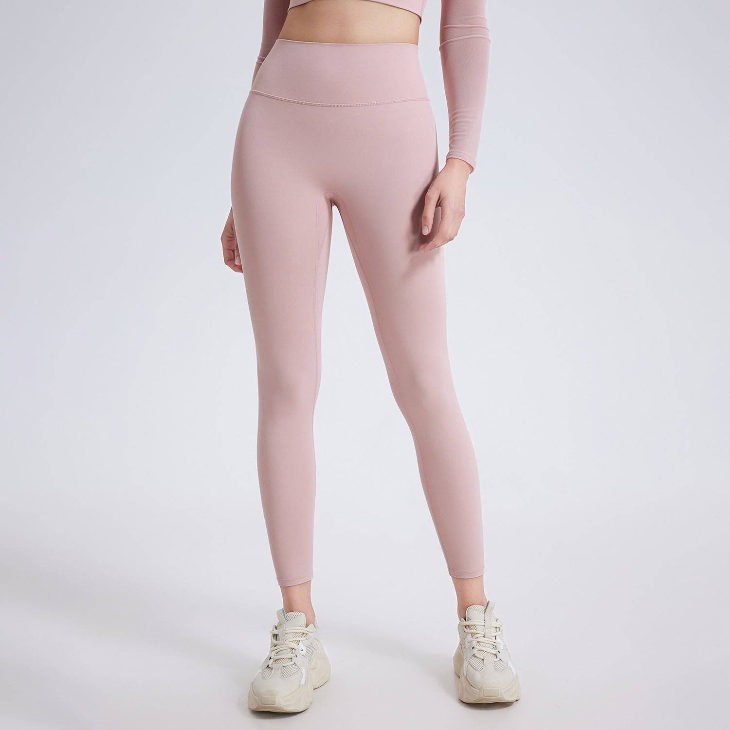 Elevate High Waist Peach Hip Lifting Yoga Pants  S Sea Shell Powder 