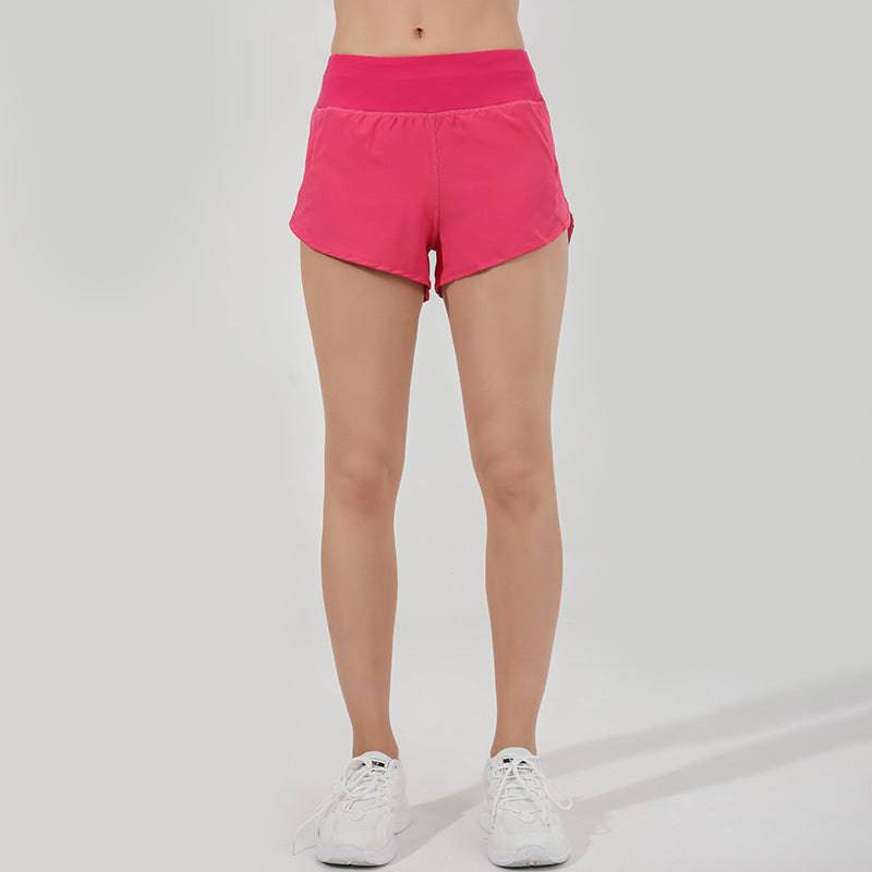 Quick Dry Nylon Split Short Yoga Shorts for Women  XS/4 Plum 