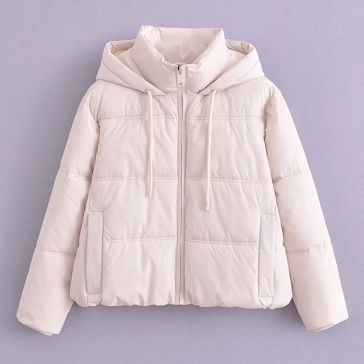 Winter Women Clothing All Match Casual Hooded Cotton Clothing Cotton Coat - Wild Amber Fashion