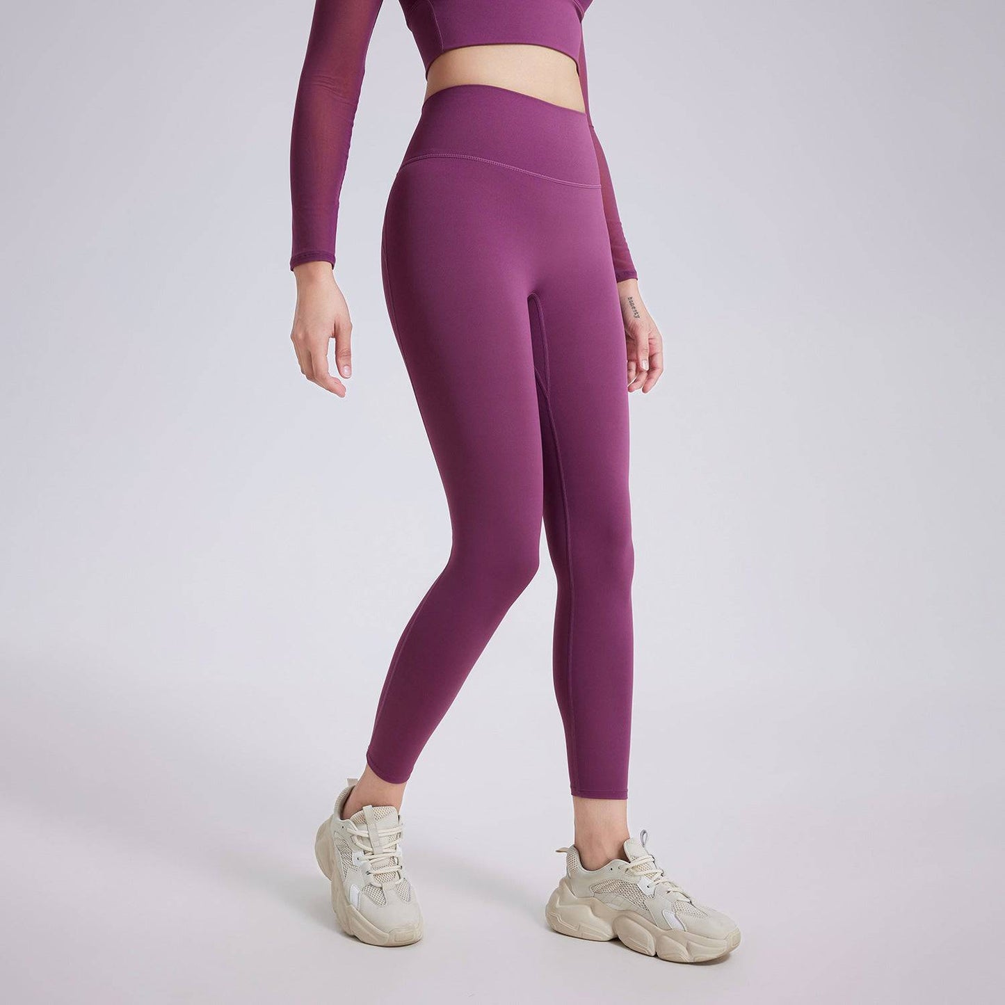 Elevate High Waist Peach Hip Lifting Yoga Pants  S Grape 