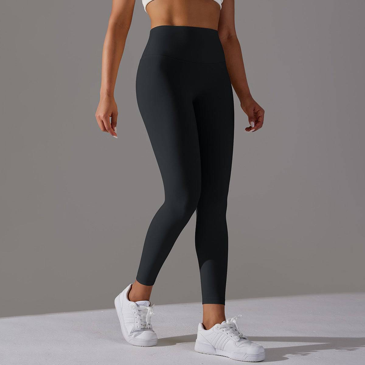 Seamless High Waist Nude Feel Yoga Pants for Women  S Black 