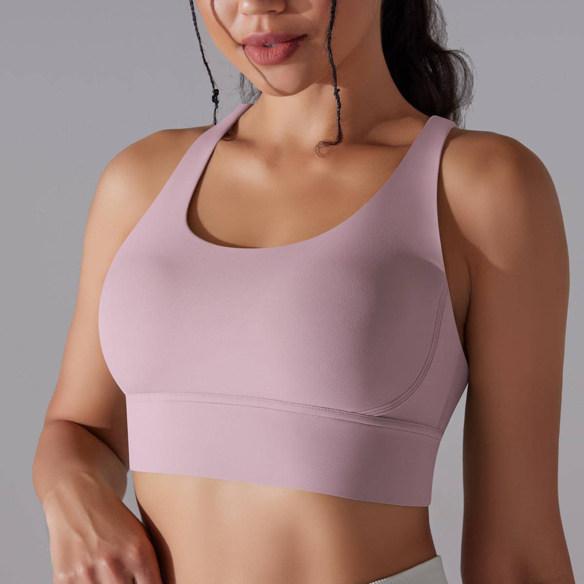 Elevate Nude Feel Sports Underwear - Beauty Back Yoga Bra  S Purple 