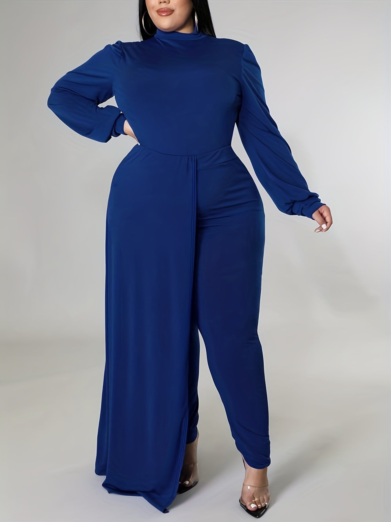 Women Clothing Solid Color Design Jumpsuit - Wild Amber Fashion