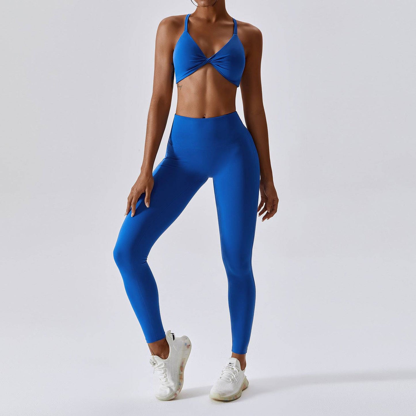 Elevate Yoga Suit: Premium Comfort and Style for Active Lifestyles  8/S Bra Trousers Klein Blue 