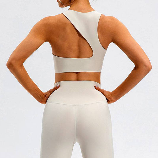 Sleek High Waist Yoga Suit for Enhanced Performance  S White 