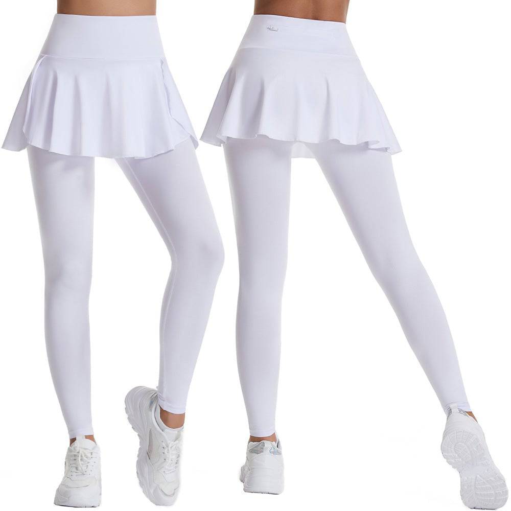 Winter Yoga Skirt with High Waist and Hip Lift  S White 