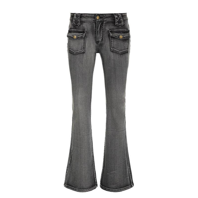 Vintage Smoky Gray Bootcut Jeans for Women  S Gray 