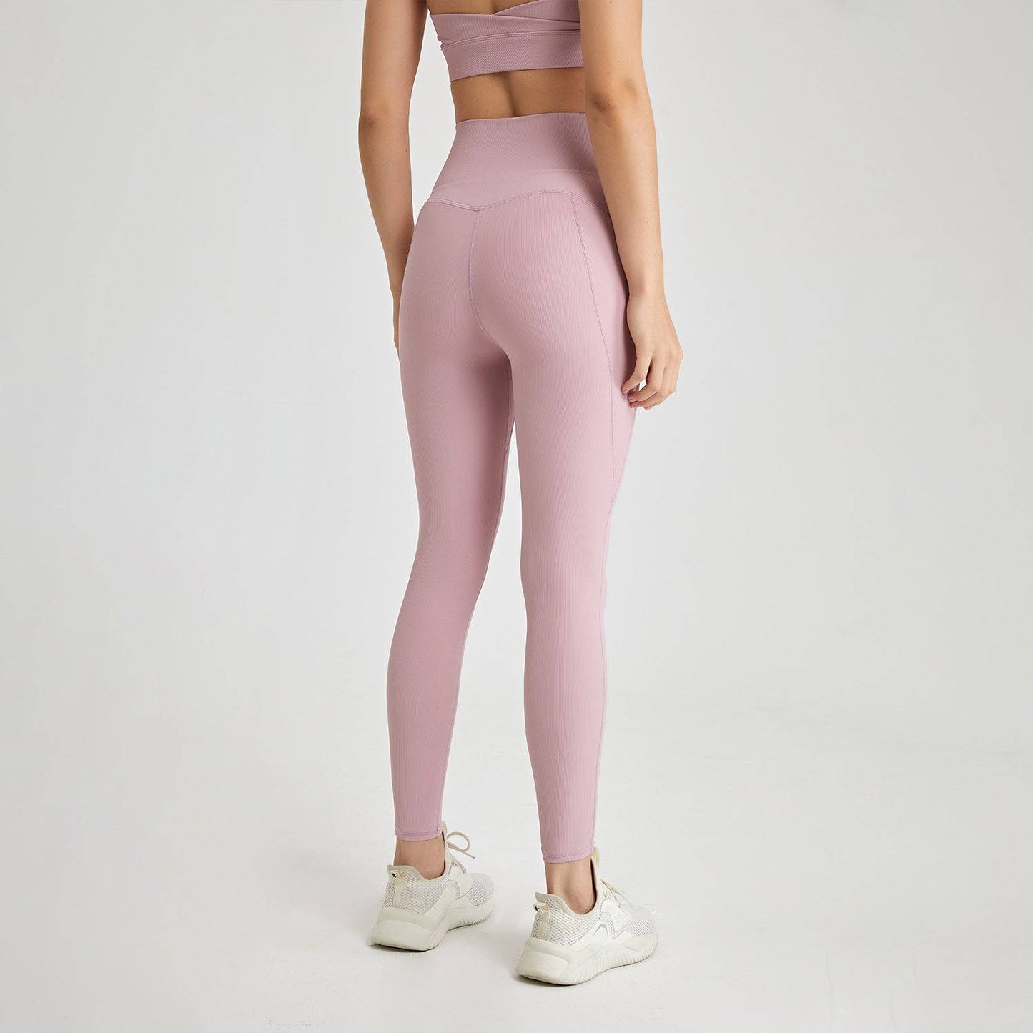 High Waist Nude Feel Yoga Pants for Women with Hip Lift Stretch  S Cow Milk Rose Pink 