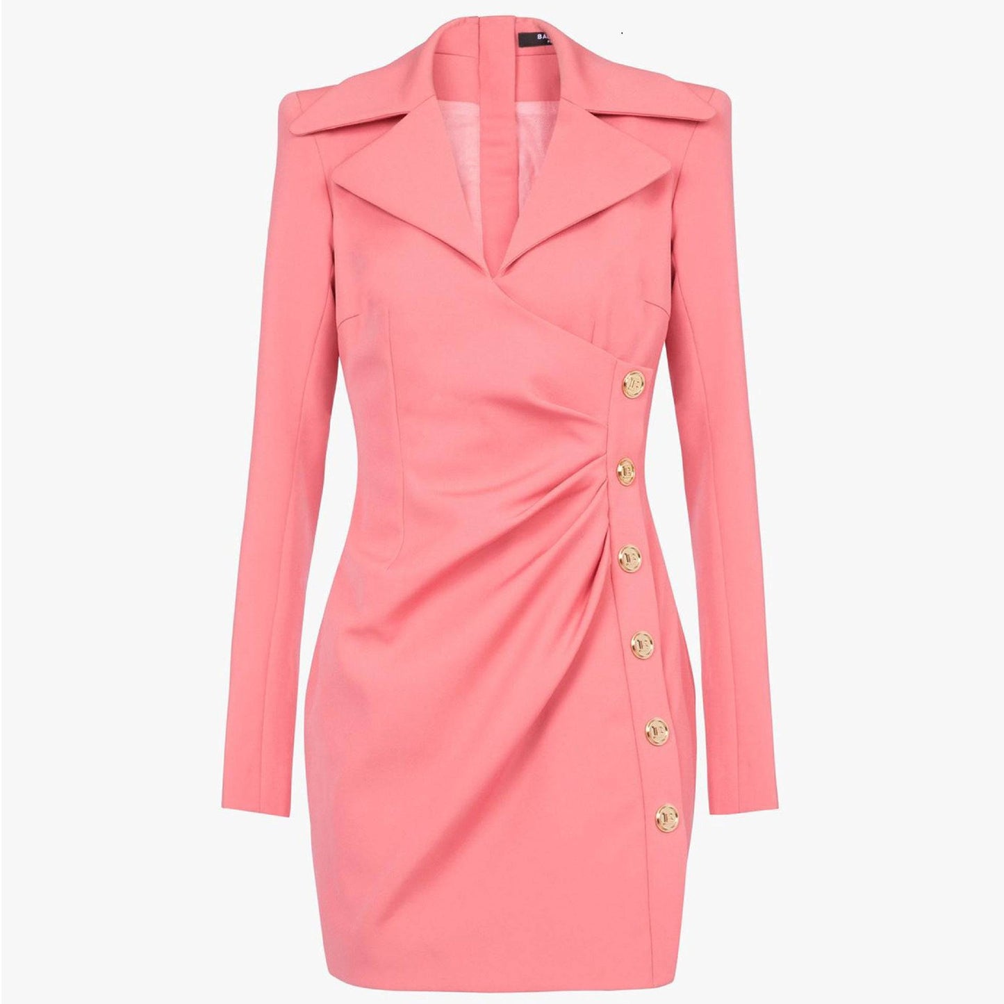 Slimming Elegant Dress for Women - Perfect for Spring and Autumn  S Pink 