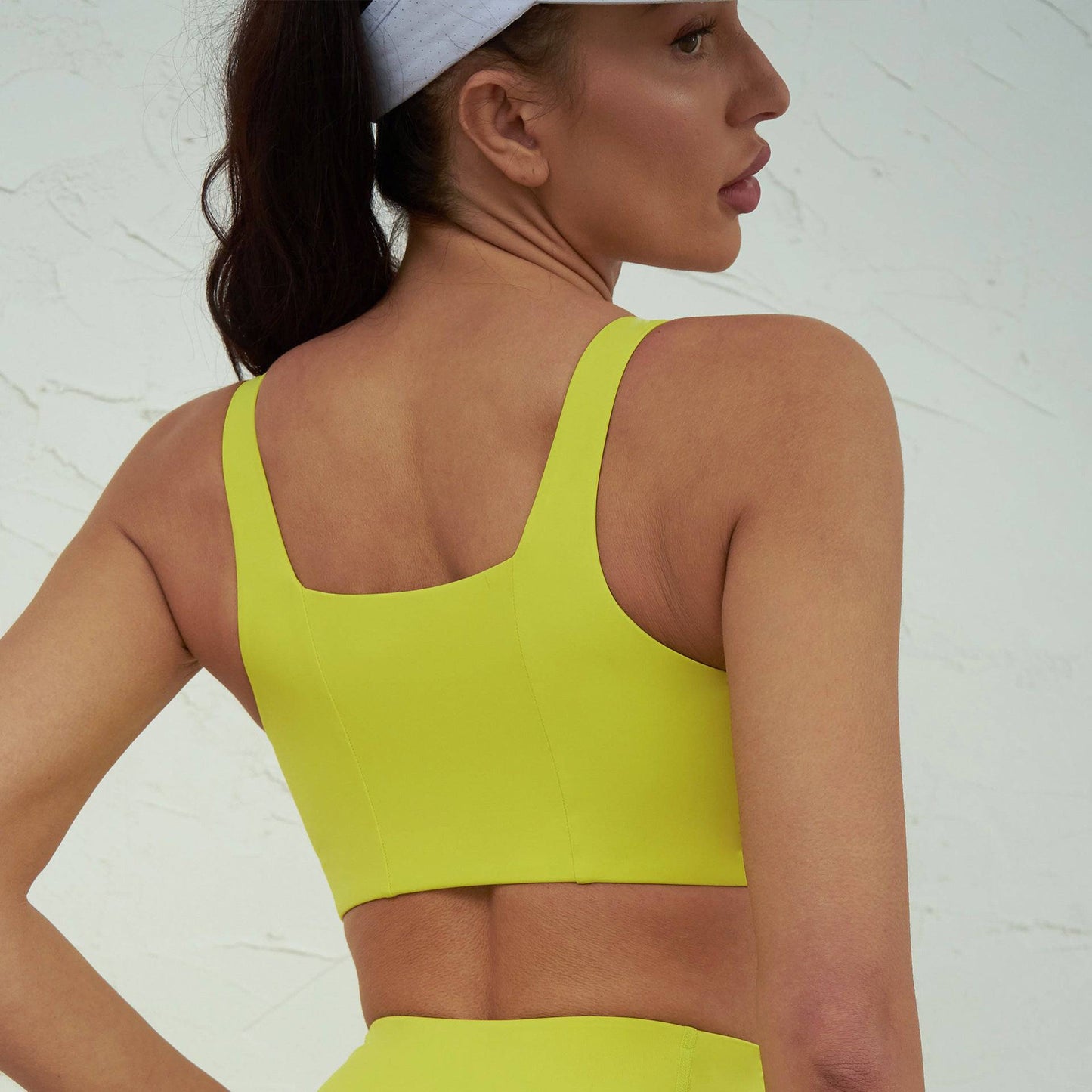 Sleek High-Rise Breathable Sporty Yoga Suit  S Bitter Lemon Bra 