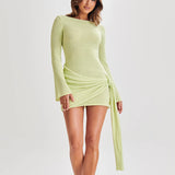 Short Women Summer High Grade Sexy Sexy Knitted Dress Short Women - Wild Amber Fashion