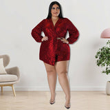 Plus Size Women Clothes Sequin Romper Source - Wild Amber Fashion