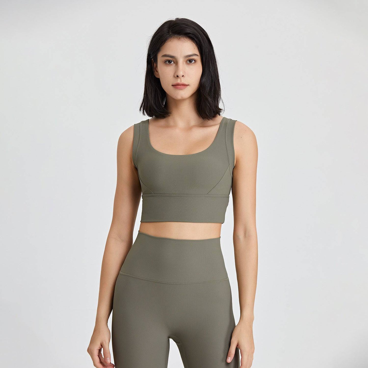 Elevate Your Fitness Routine with High Strength Beauty Back Fitness Vest for Women  S Dark Gray Green 