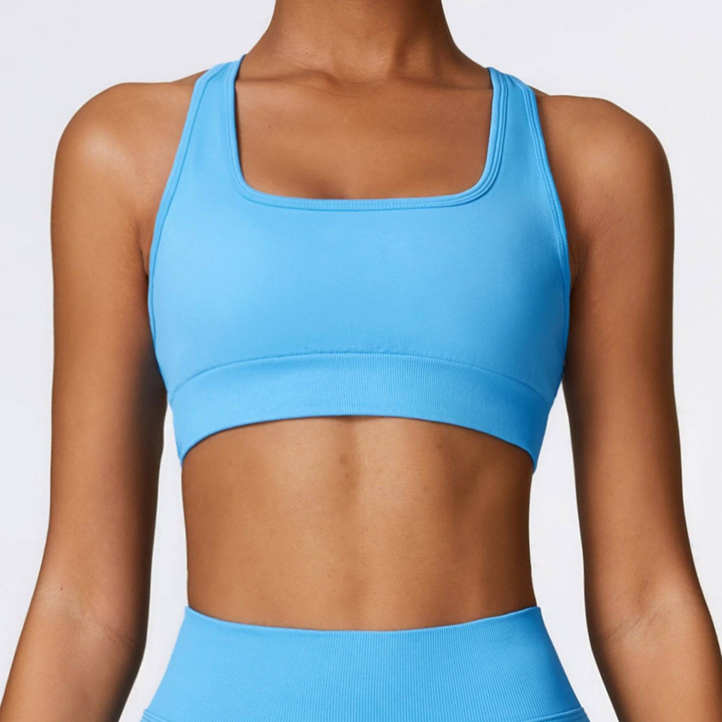 High-Performance Seamless Crossback Sports Bra  S Ball Pen Blue 