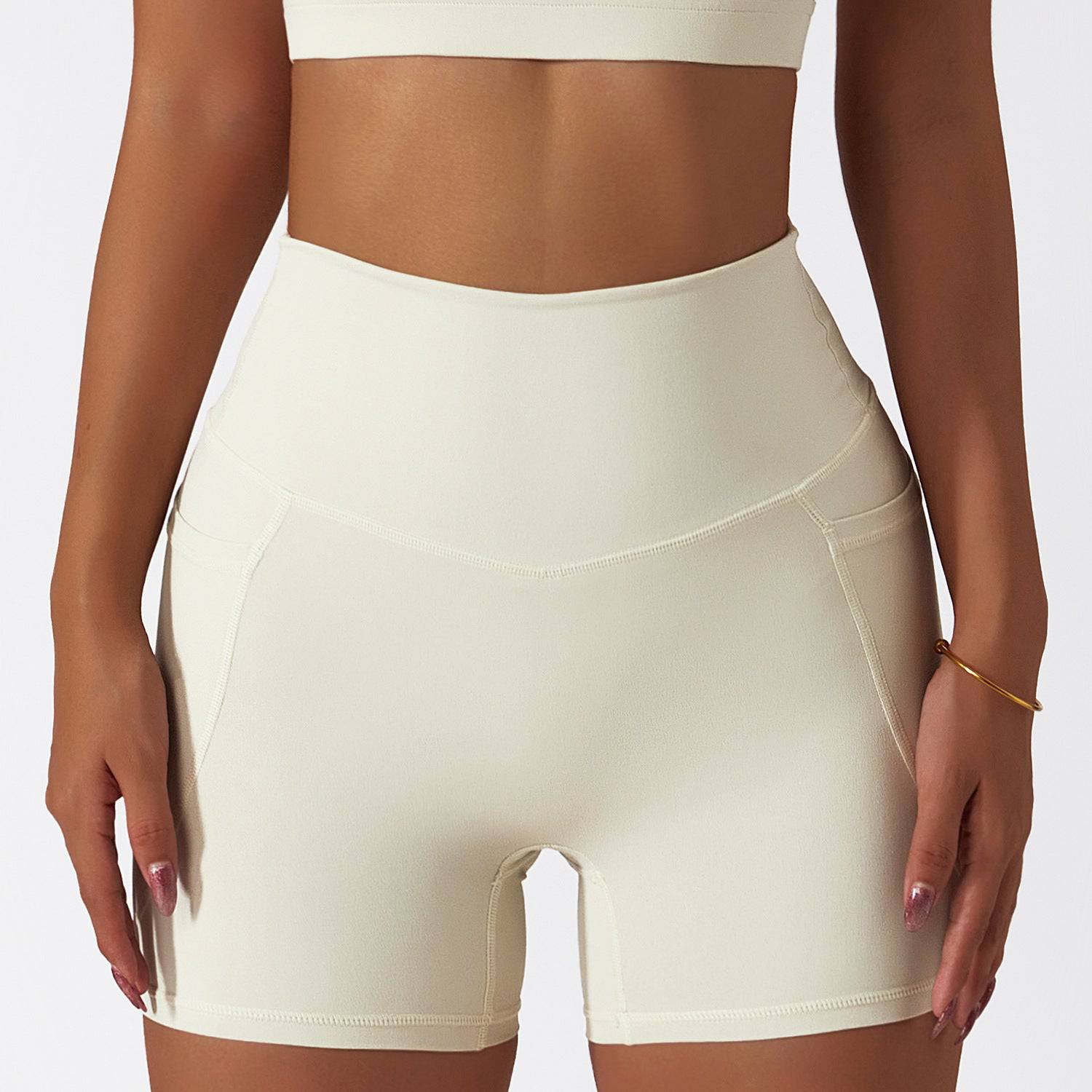 High-Performance Breathable Slim-Fit Athletic Shorts  8/S Cream Apricot 