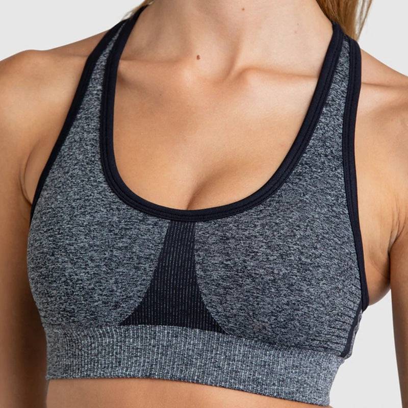 Sculpted Beauty High Waist Yoga Pants with Seamless Knit & Moisture-Wicking Fabric  S Gray Bra-1 