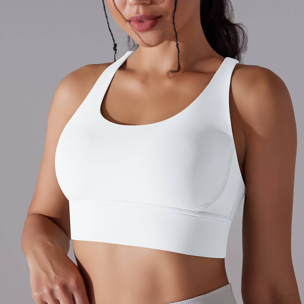 Elevate Nude Feel Sports Underwear - Beauty Back Yoga Bra  S White 