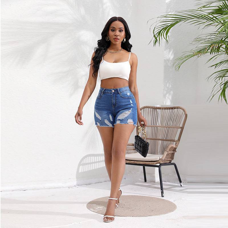 Jeans Sexy Sexy High Waist Tight Hip Ripped Denim Shorts for Women  S Smalt 