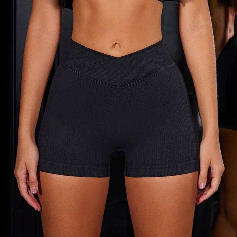 Stylish Five-Piece Yoga and Gym Fitness Set  S Black Shorts 