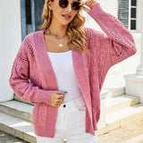 Elegant V-Neck Knitwear Cardigan for Women - Autumn Winter Collection    