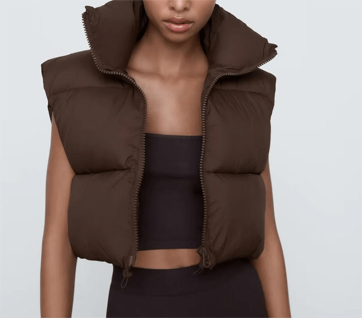 Street Style Cotton Padded Vest for Women    