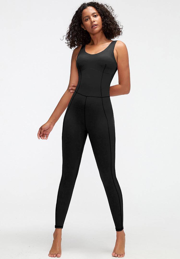 Yoga Clothes Jumpsuit with Crisscross Back    