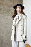 Long Elegant British Trench Coat for Women    