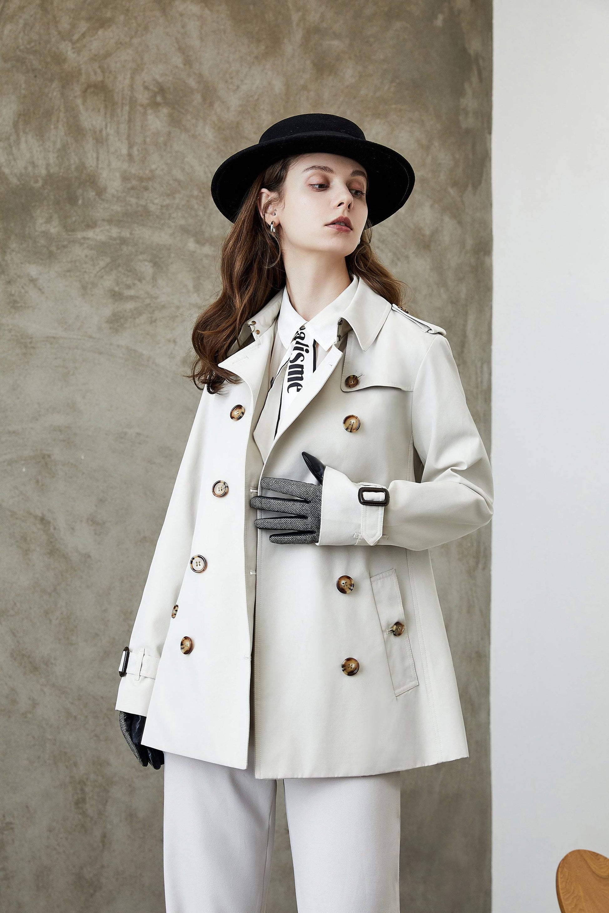 Long Elegant British Trench Coat for Women    