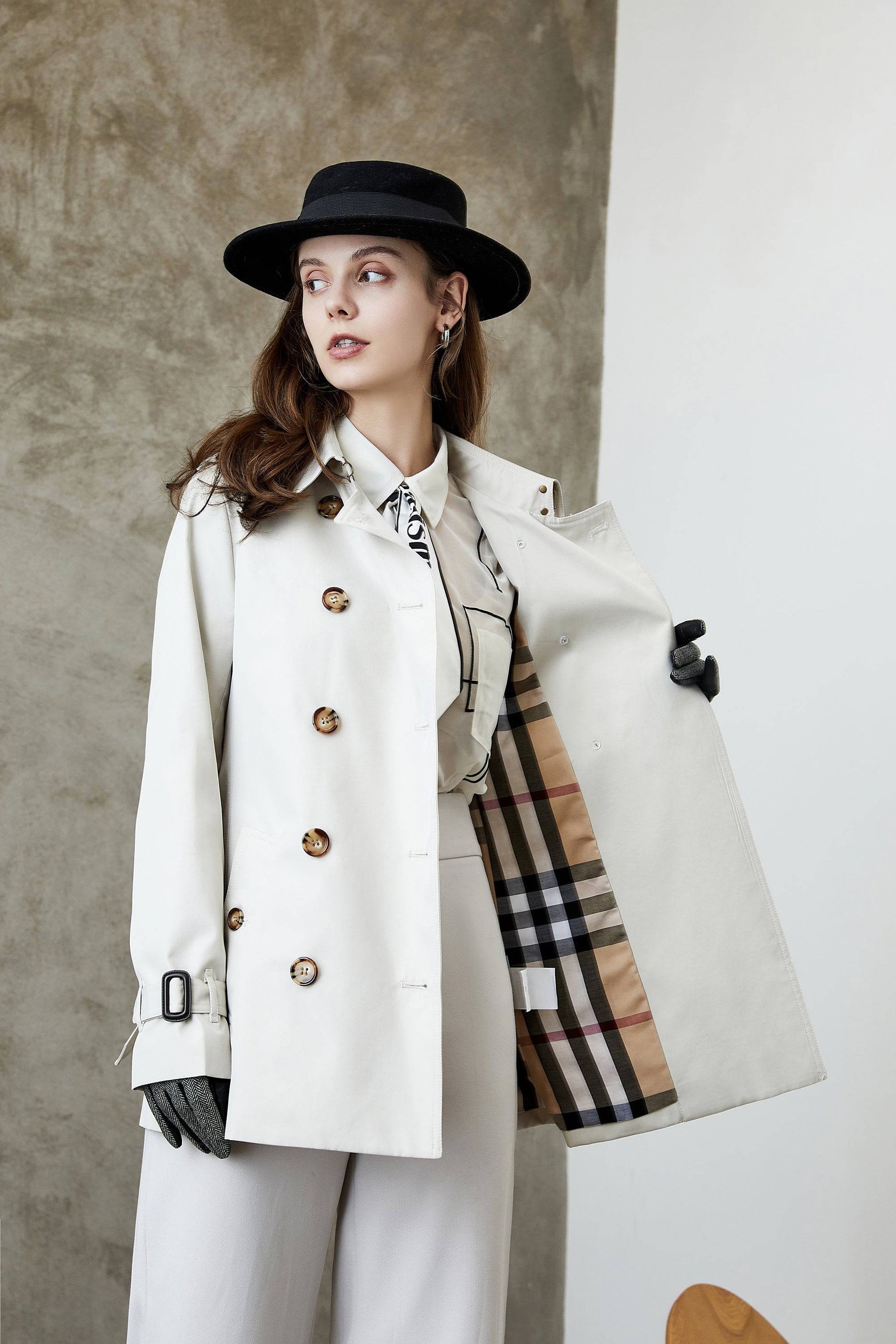 Long Elegant British Trench Coat for Women    