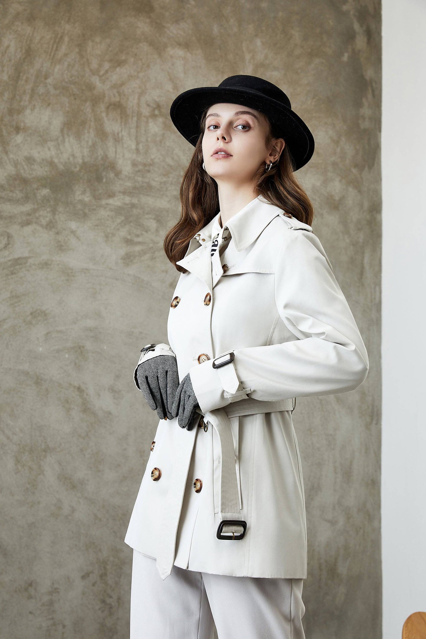 Long Elegant British Trench Coat for Women    