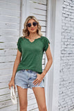 Pleated Summer T-Shirt with Short Raglan Sleeves    