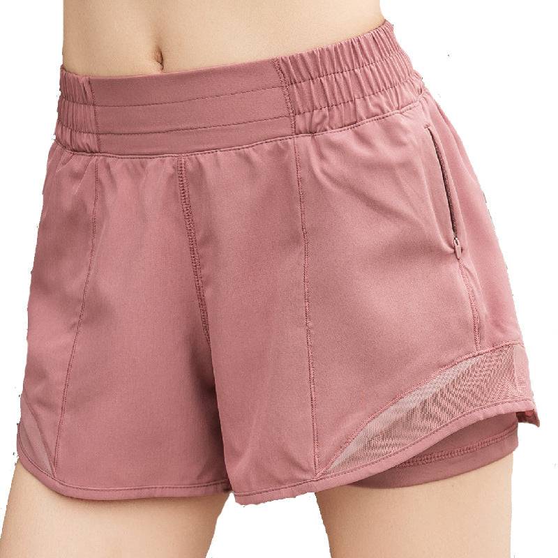 Faux Two-Piece Sports Shorts for Women    