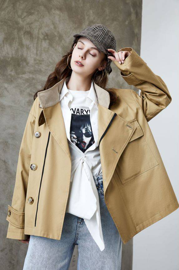 Elegant Korean Style Trench Coat for Women    