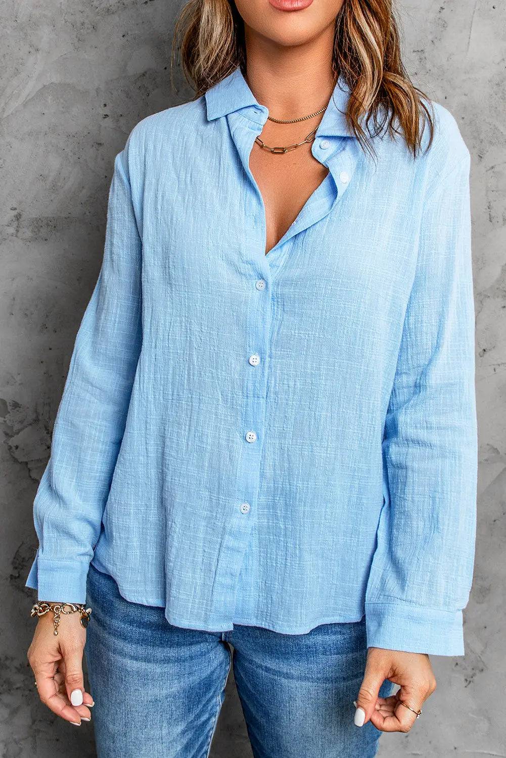 Elegant Women's Cotton Linen Cardigan Shirt for Spring and Summer    