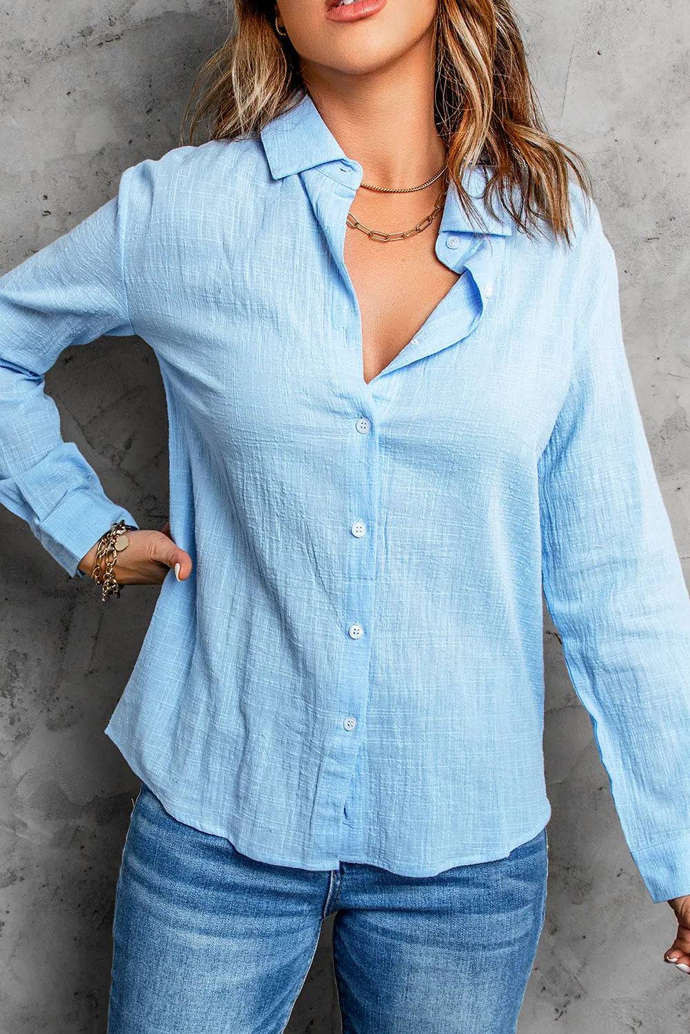 Elegant Women's Cotton Linen Cardigan Shirt for Spring and Summer    