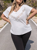 Elegant Plus Size Solid Color Women's Top    