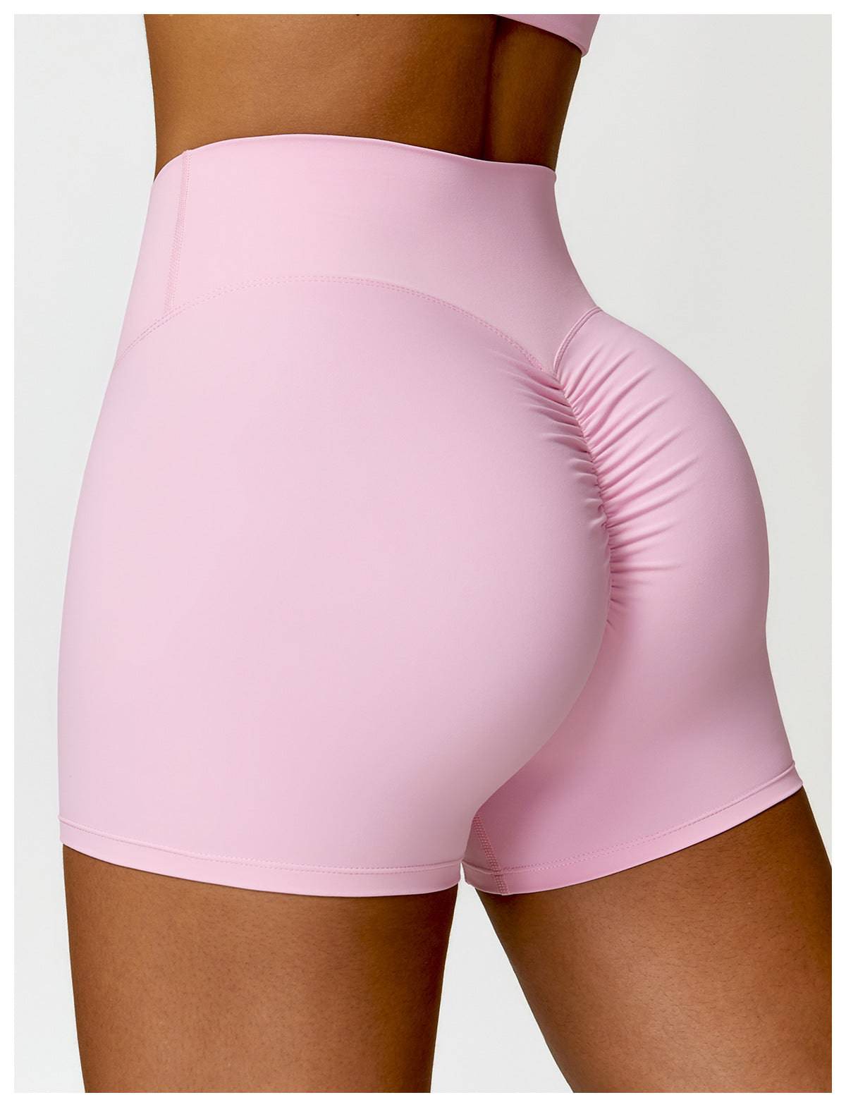 Sculpted Fit High Waist Yoga Shorts for Running and Fitness    