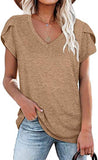 Women's Summer V-Neck Cotton T-Shirt    